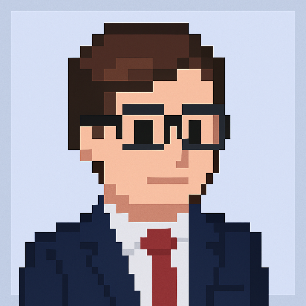 Professional AI agent avatar for contract renewal negotiation - Key Account Manager specialist with glasses and business suit