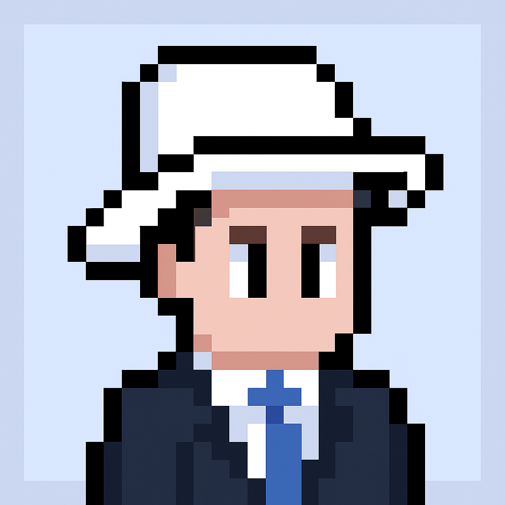 Professional AI contract renewal negotiation agent avatar in pixel art style for key account managers