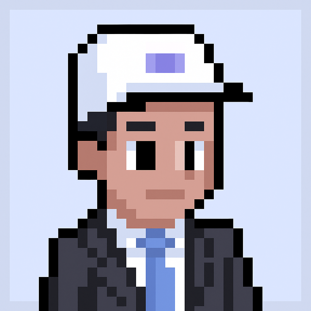 Contract renewal negotiation AI agent avatar - professional pixel art character in business suit representing automated contract negotiation for key account managers
