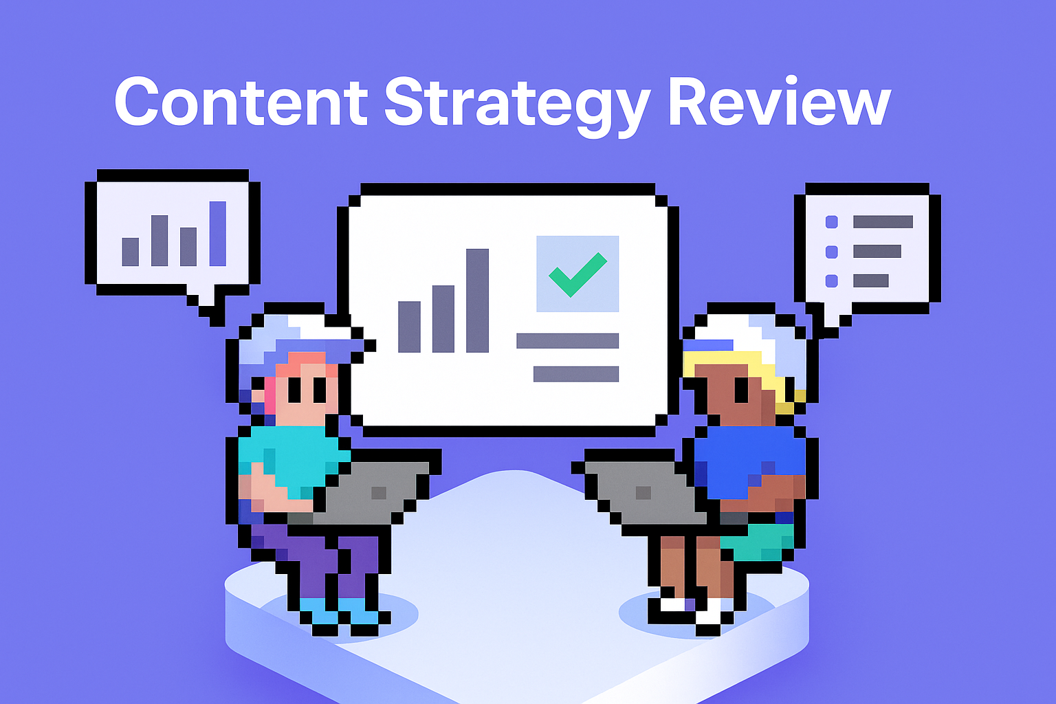Content Strategy Review - AI agents automating content audit and strategy refinement meetings with performance analytics dashboard and collaborative workspace