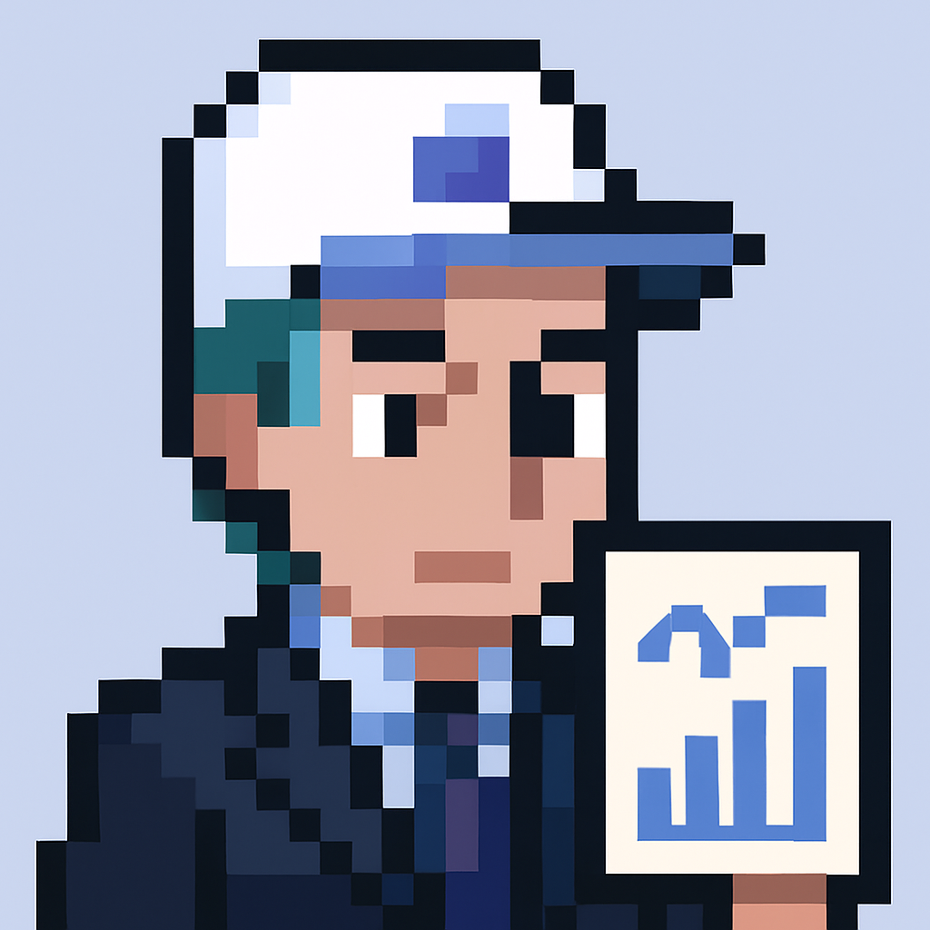 Campaign manager AI agent avatar holding upward trending graph for client stakeholder meeting updates and project meeting presentations