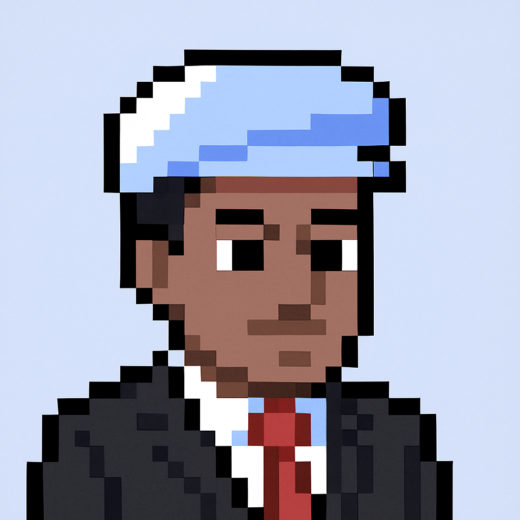 Professional government sales manager avatar in pixel art style for client escalation resolution agent - de escalation skills and escalation management specialist