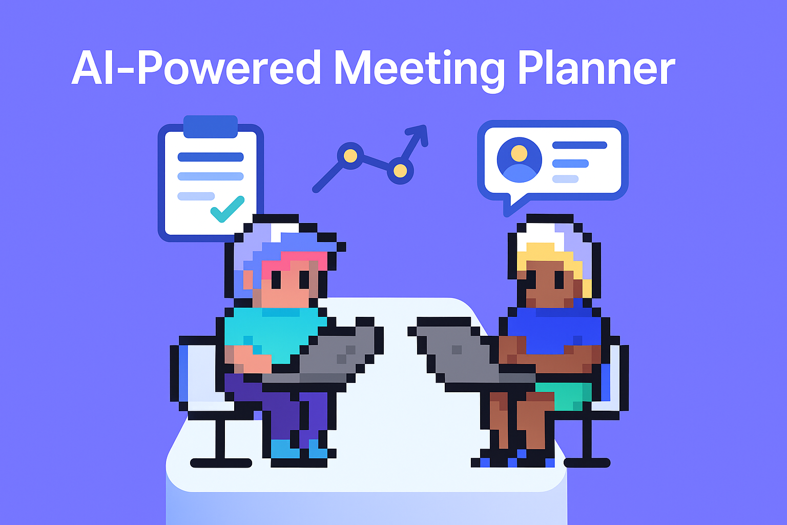 AI-Powered Meeting Planner - two professionals collaborating with laptops for account planning strategy meetings