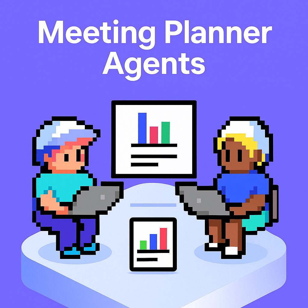 Meeting Planner Agents - Two AI agents collaborating on account planning with data analytics dashboards for key account managers