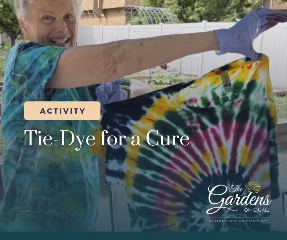 Tie-Dye for a Cure: Craft, Shop & Make Memories at Gardens on Quail—June 21 💜