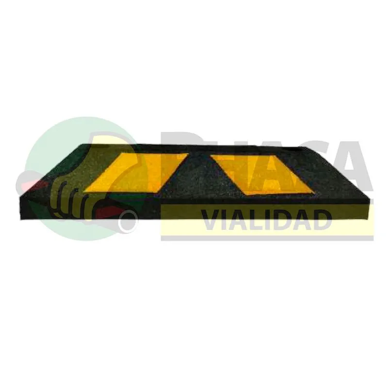 Imagen de Topes para estacionamiento de hule reciclado | Home que ofrece Phasa para mayor seguridad en espacios viales