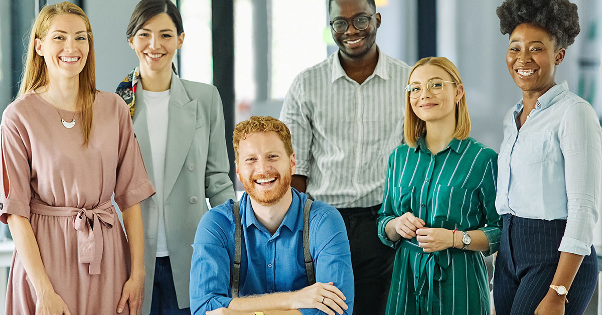 office members working together