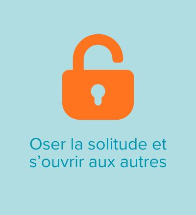 Une citation et un cadenas ouvert orange