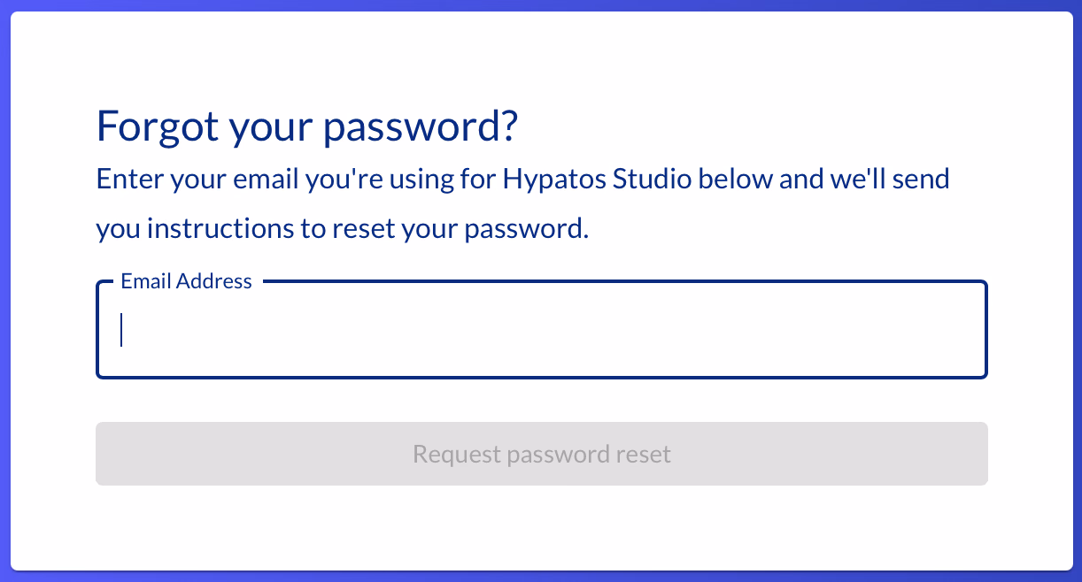 Forgot password link