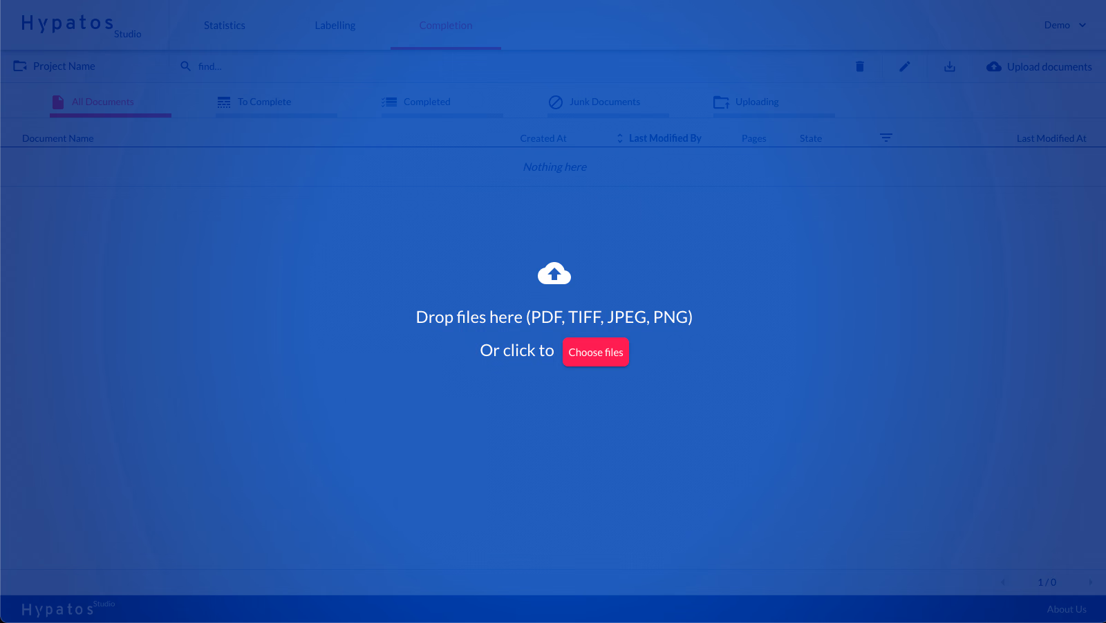 Manual document upload