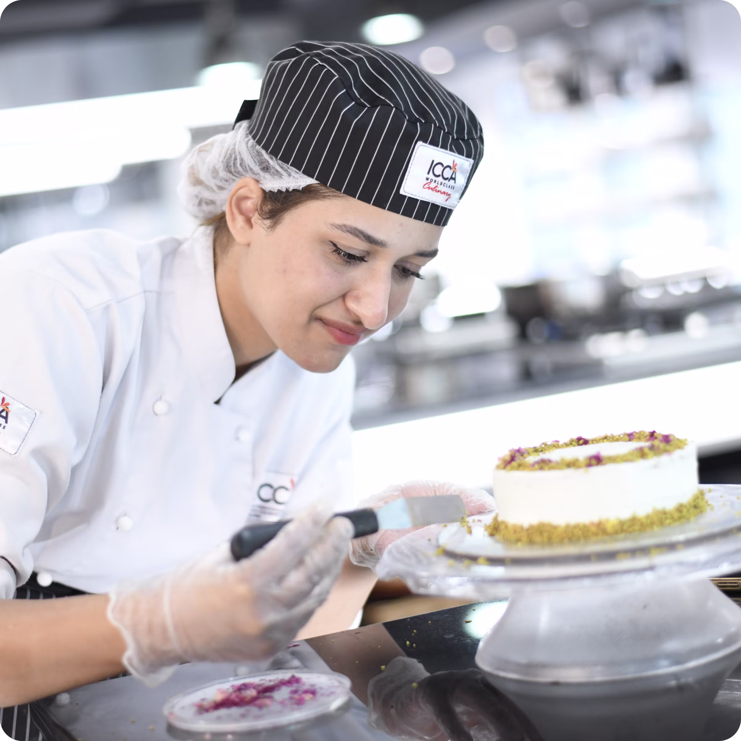 A girl making cake recipe