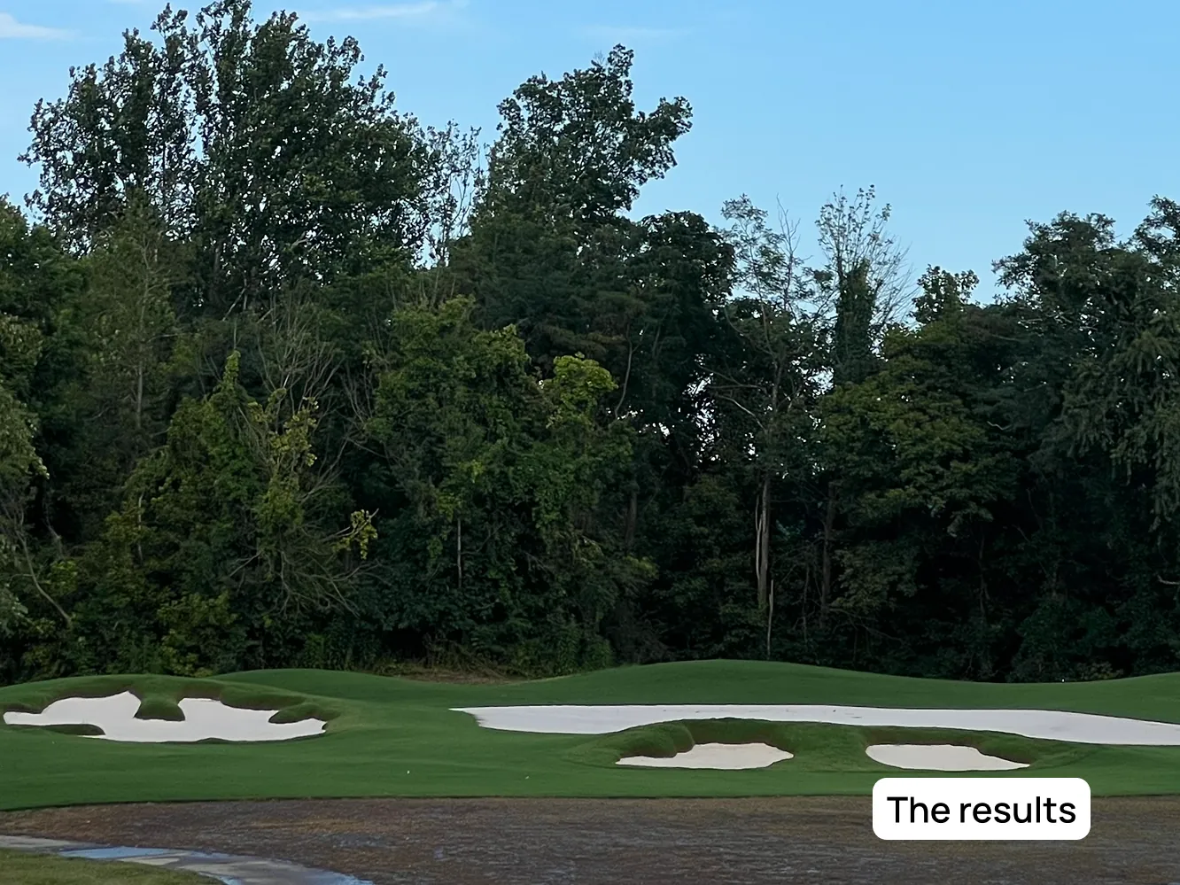 New bunkers at the finished Broadmoor Golf Links