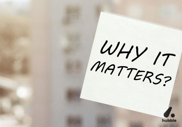 Sticky note on a window with the text "Why It Matters?" written on it.