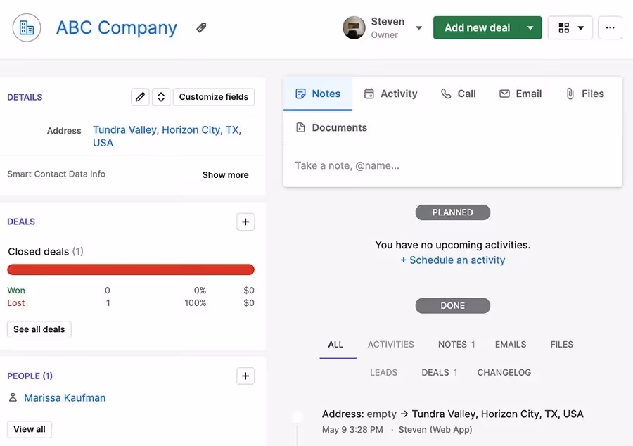 Automated deal and contact creation