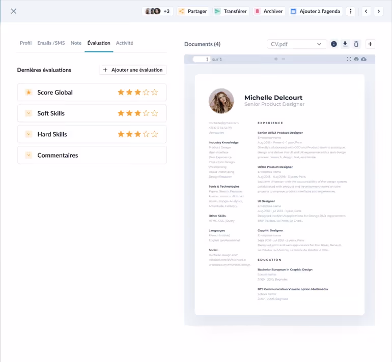 Fill in the candidate profile