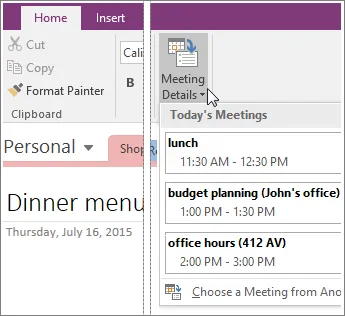 Notes de réunion OneNote : guide complet