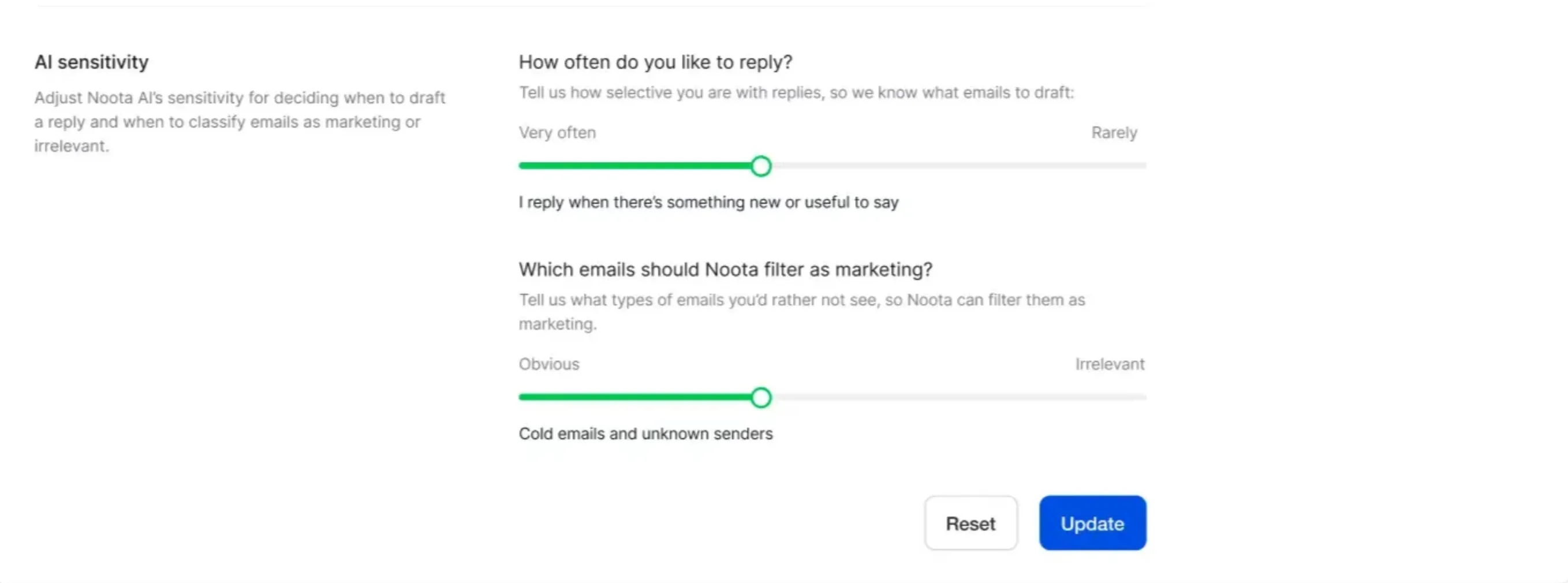 Automatische labels en antwoorden instellen