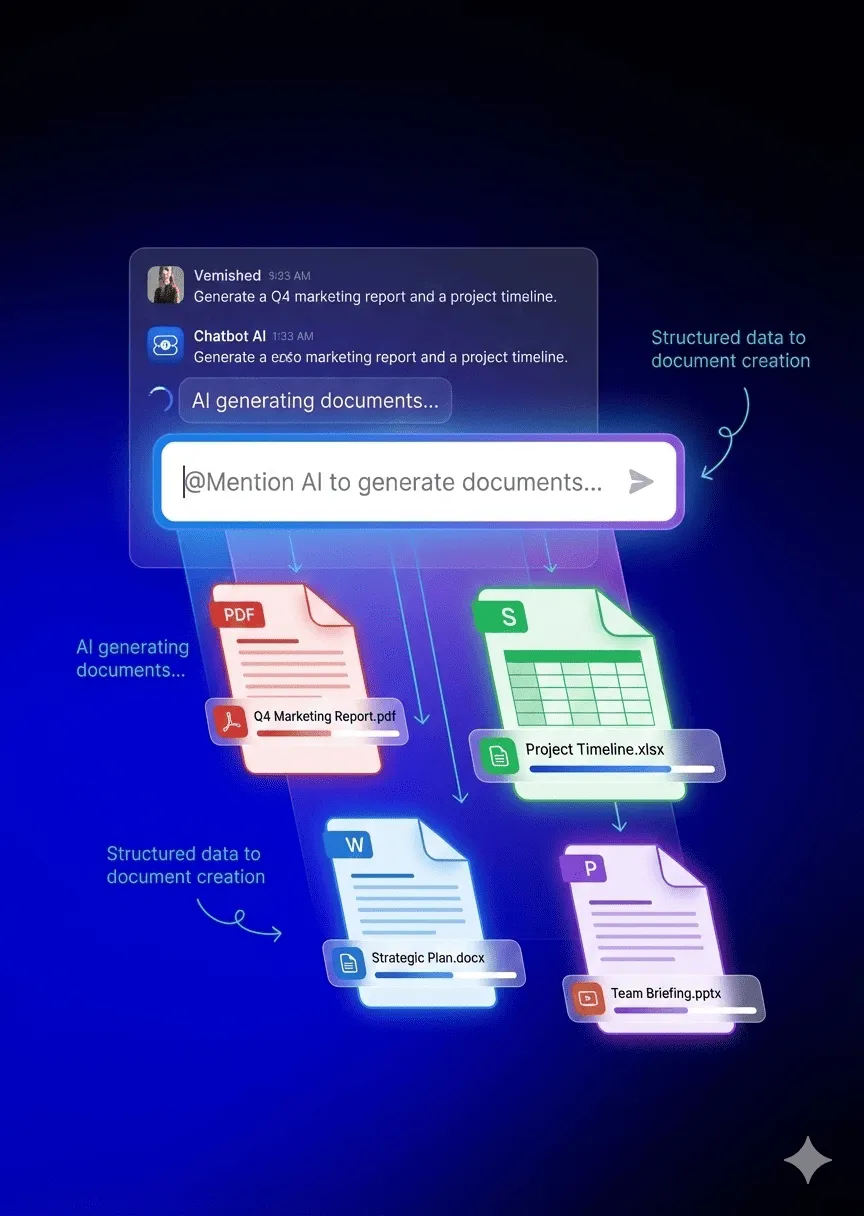 Générez documents & graphiques à partir de vos réunions