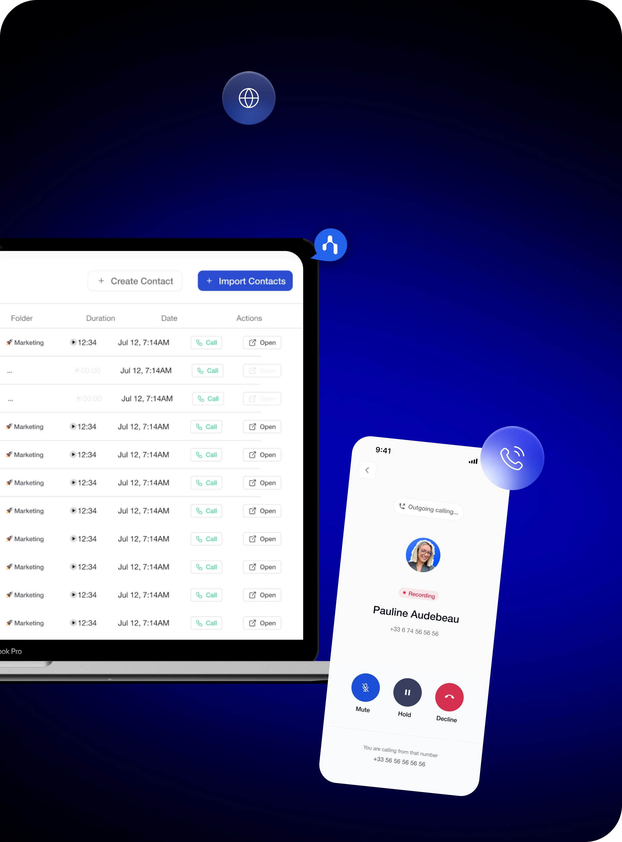 De l'appel au CRM, instantanément