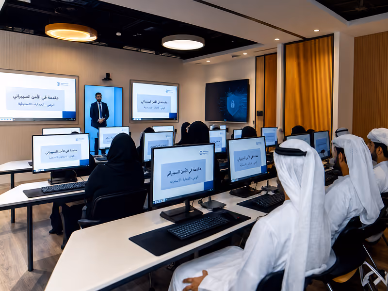 HoloBox911 hologram trainer delivering an immersive classroom learning session