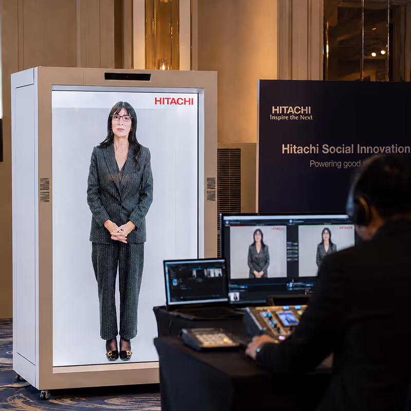 Maruti Suzuki interactive HoloBox holographic display at MQFC 2025