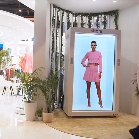 Autonomous holographic display operating without staff during an exhibition
