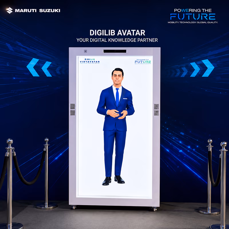 Hitachi leadership appearing live through HoloBox holographic telepresence