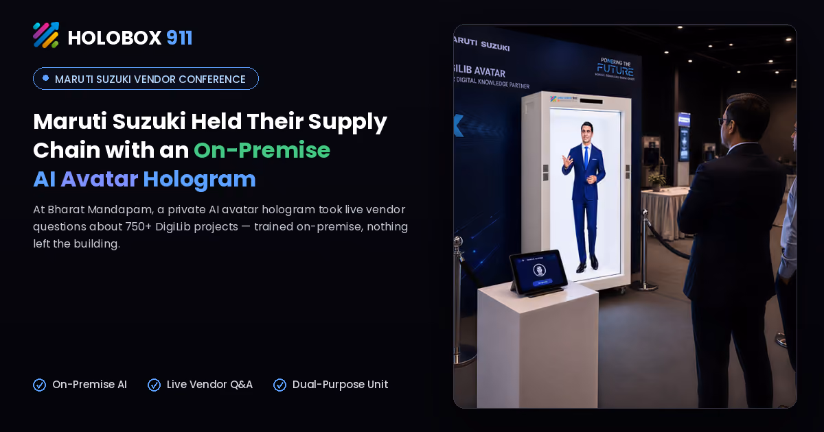 Maruti Suzuki vendor conference AI avatar hologram
