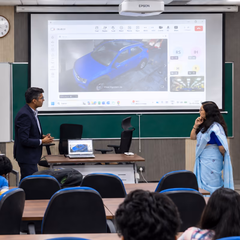 HoloBox911 live holographic technology demonstrated in an IMT Ghaziabad classroom