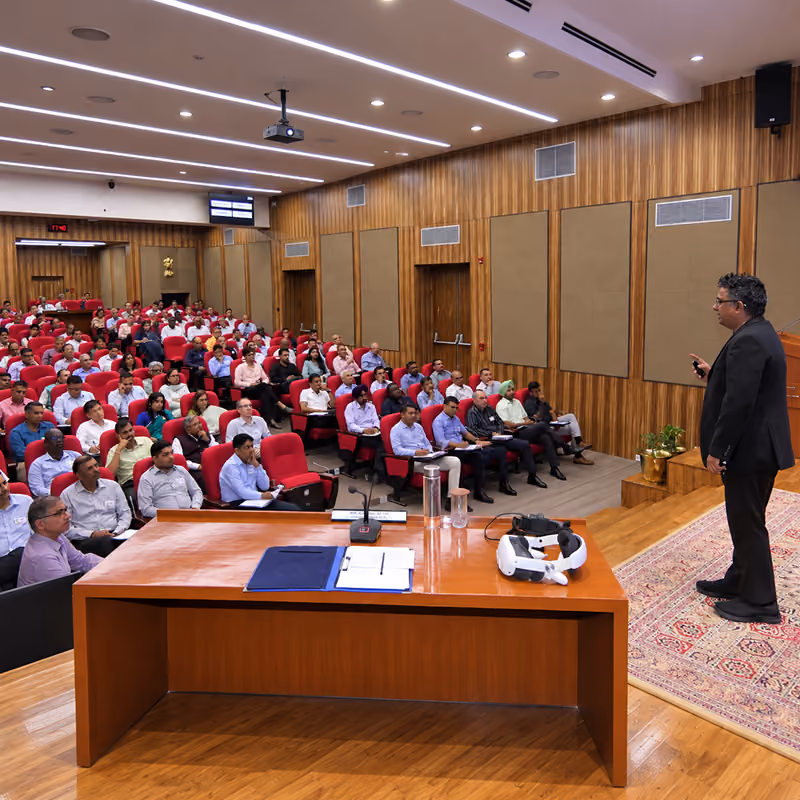 HoloBox911 holographic education session with students at IMT Ghaziabad