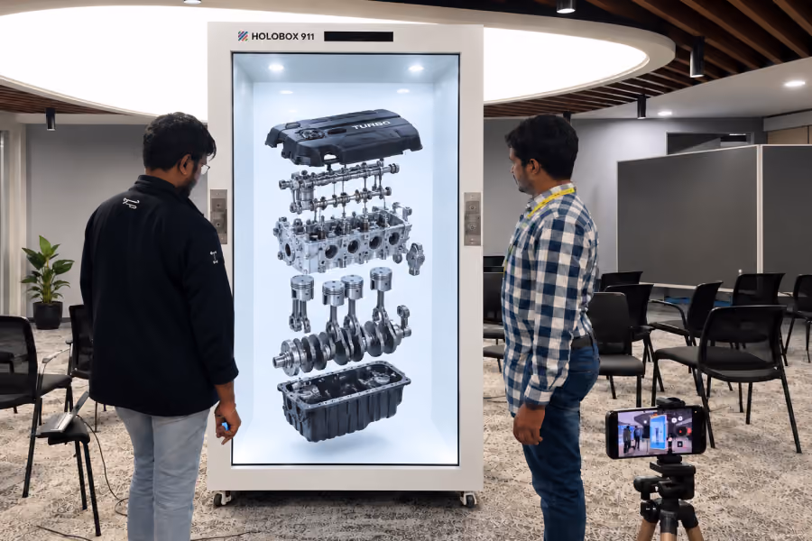 3D automotive product visualization displayed using HoloBox911