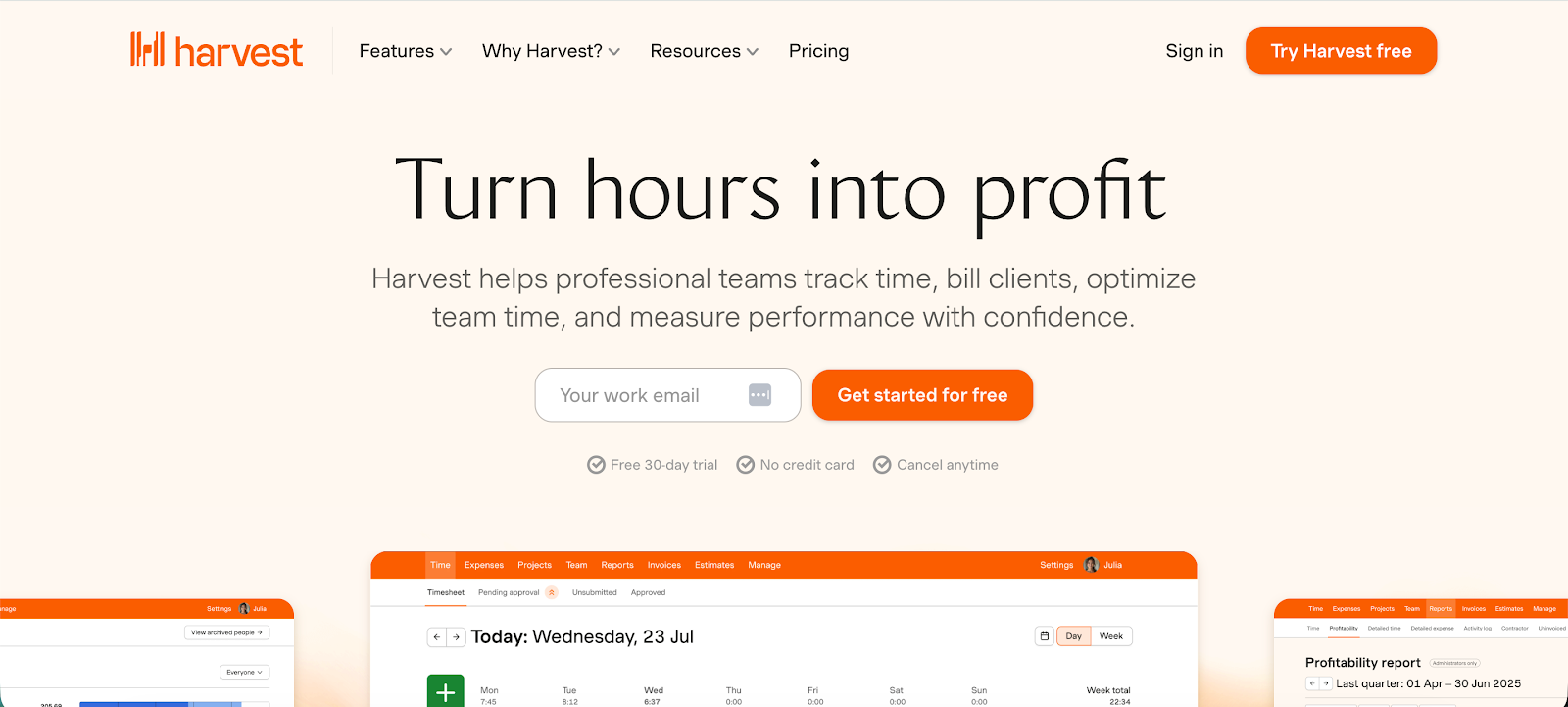 Time Doctor alternatives - Harvest
