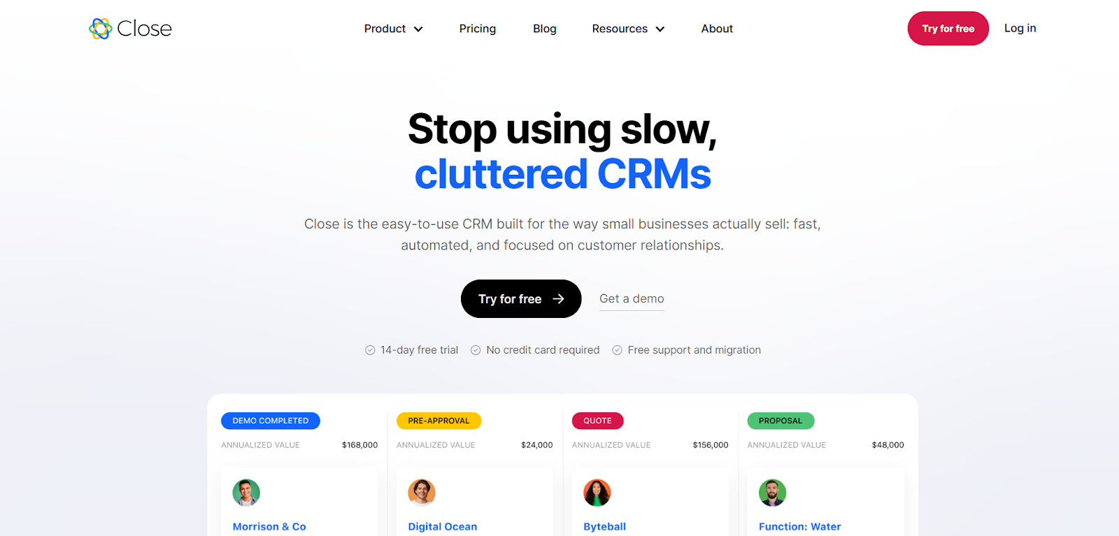 Close, sales pipeline automation tool