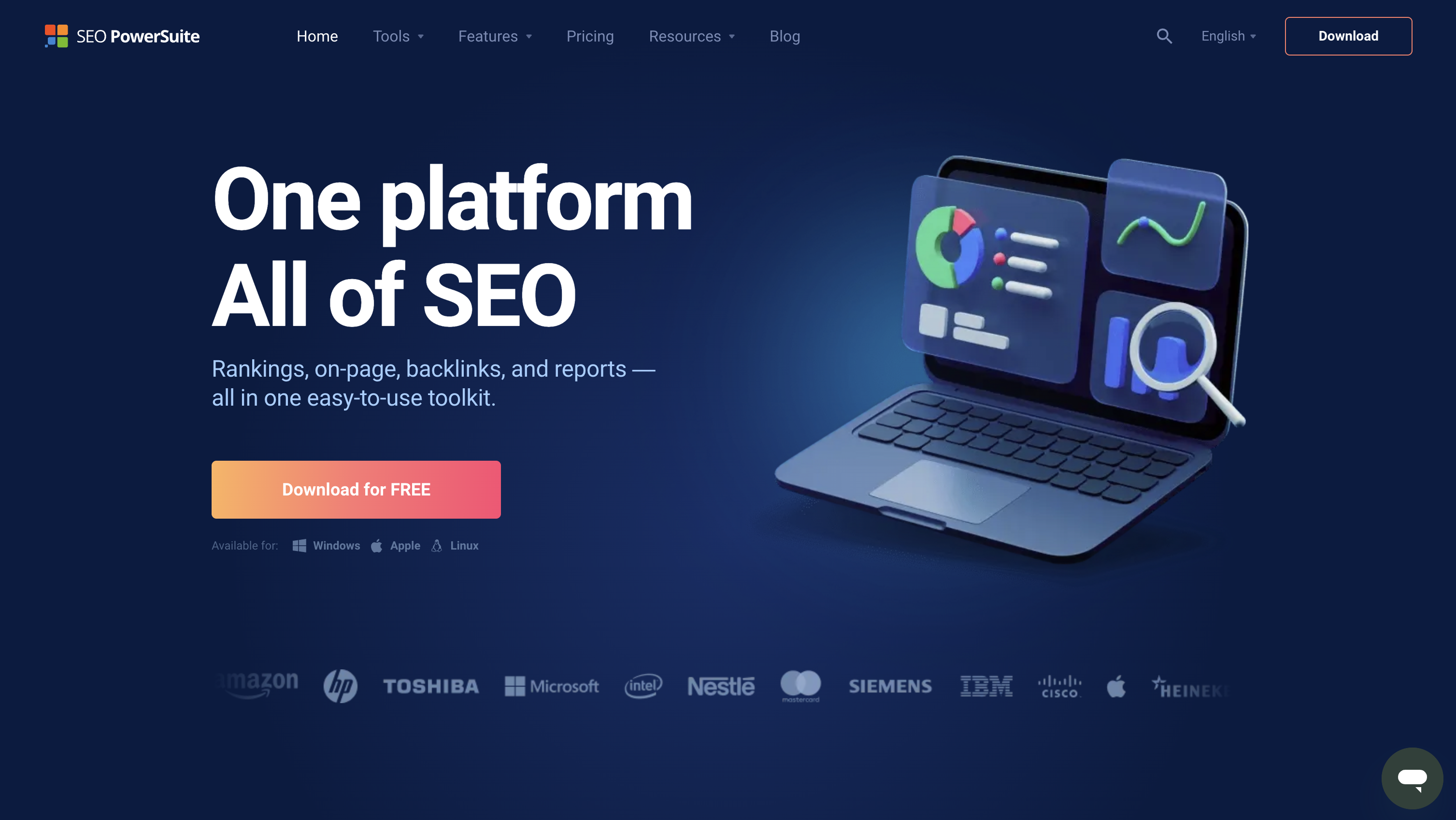 SEO PowerSuite home page