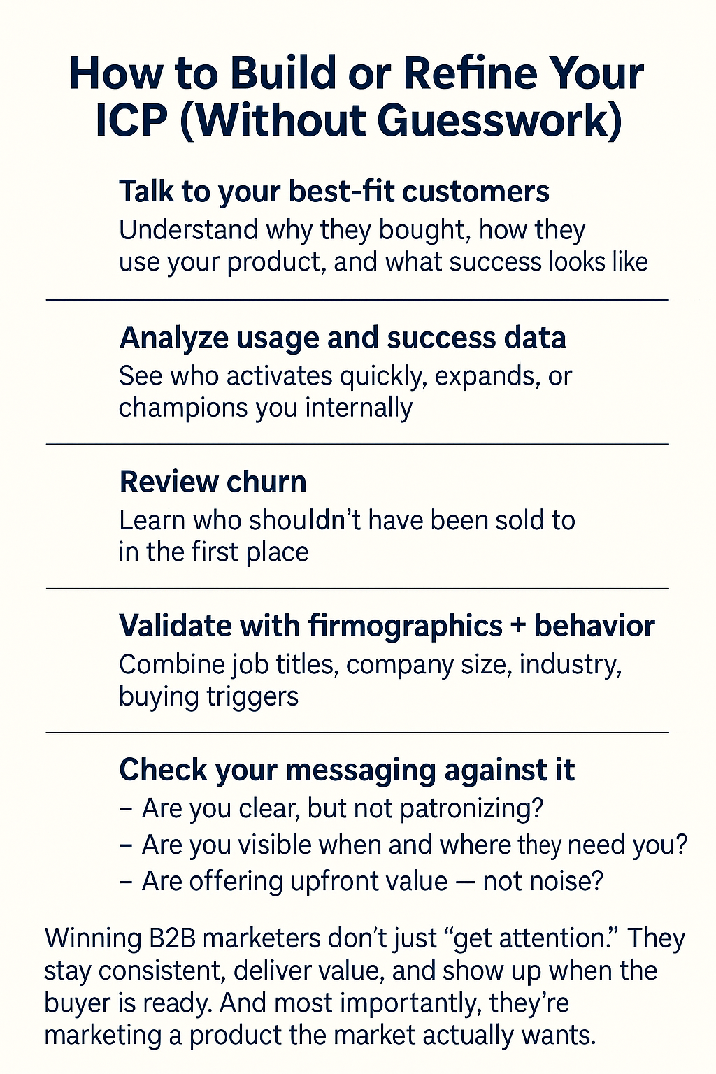 B2B growth strategies, ICP