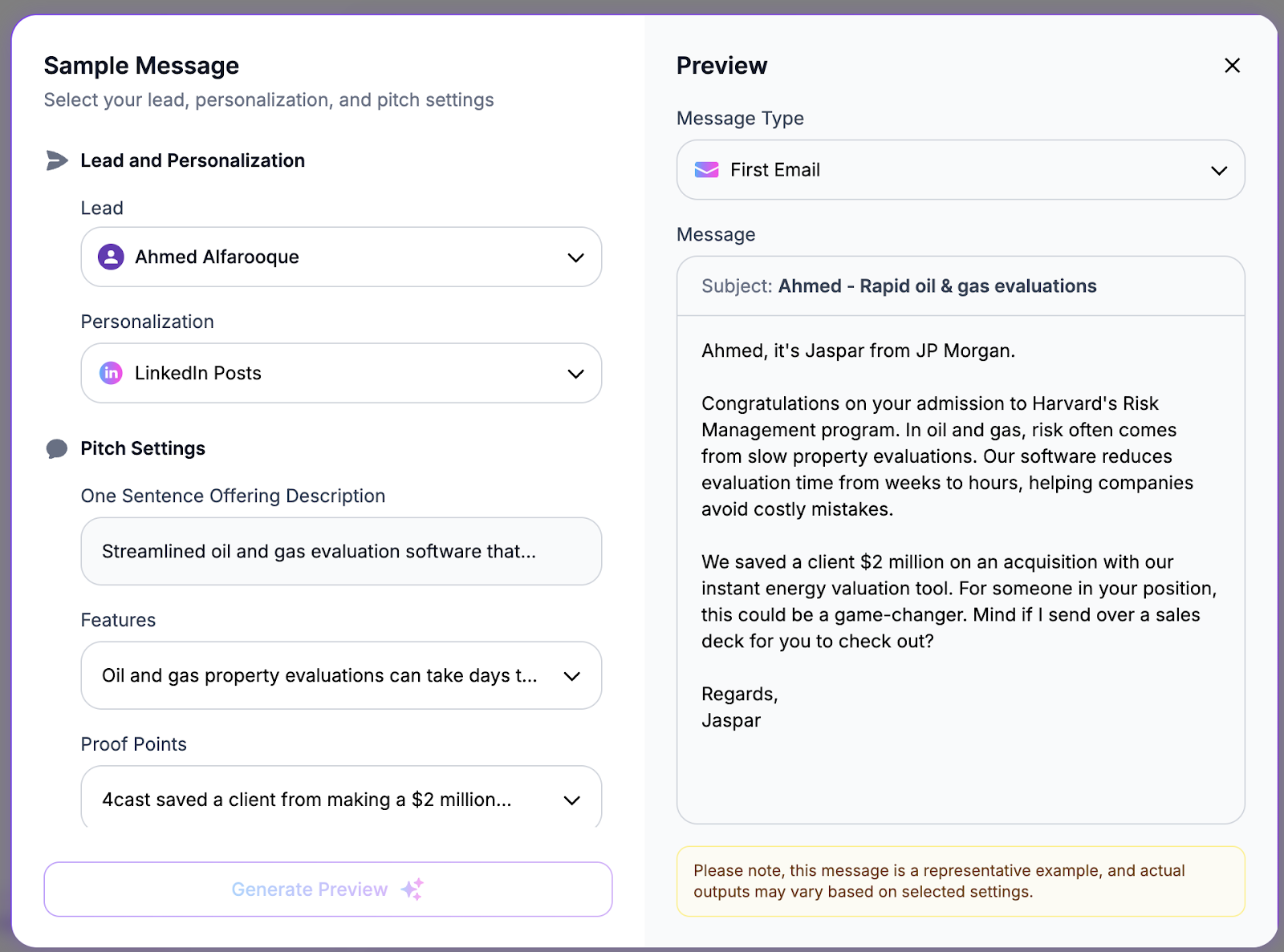 Artisan, Ava cold email outreach