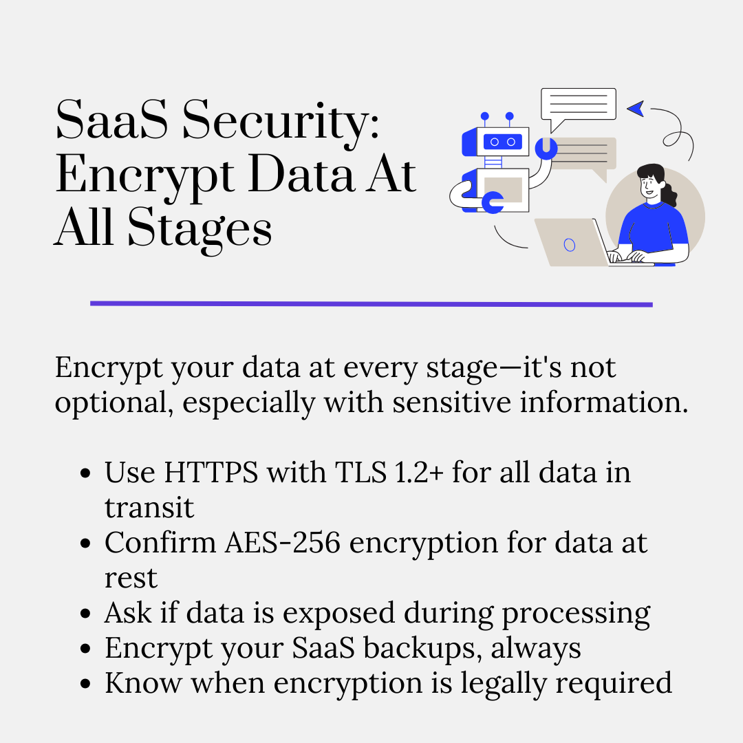 A pic showing the importance of encrypting data in SaaS security