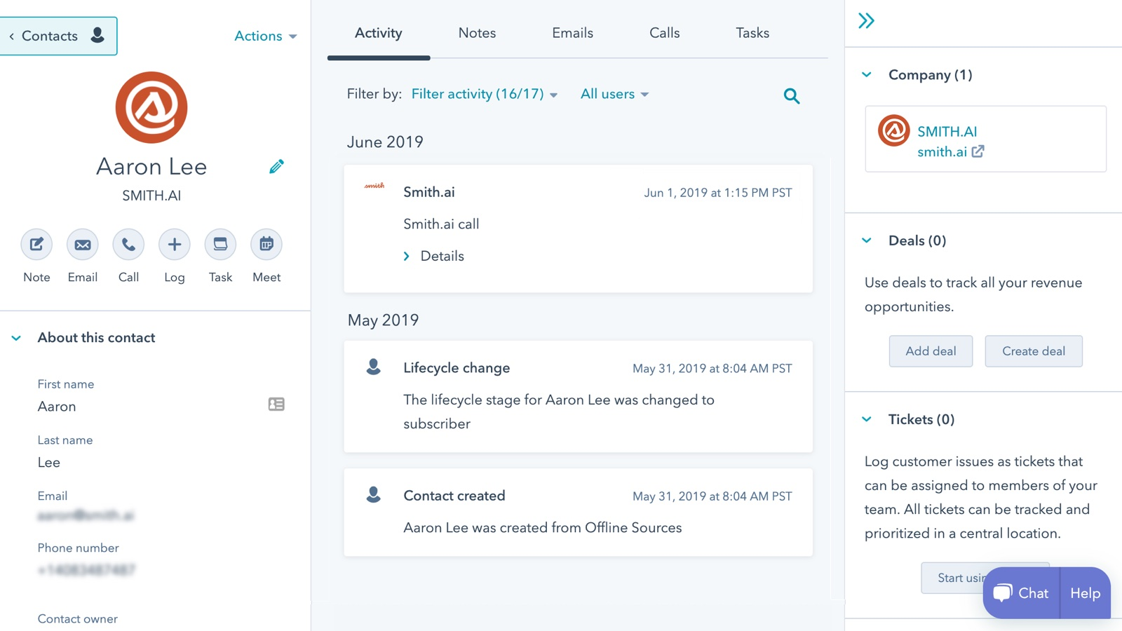 Smith.ai dashboard, best ai receptionist software