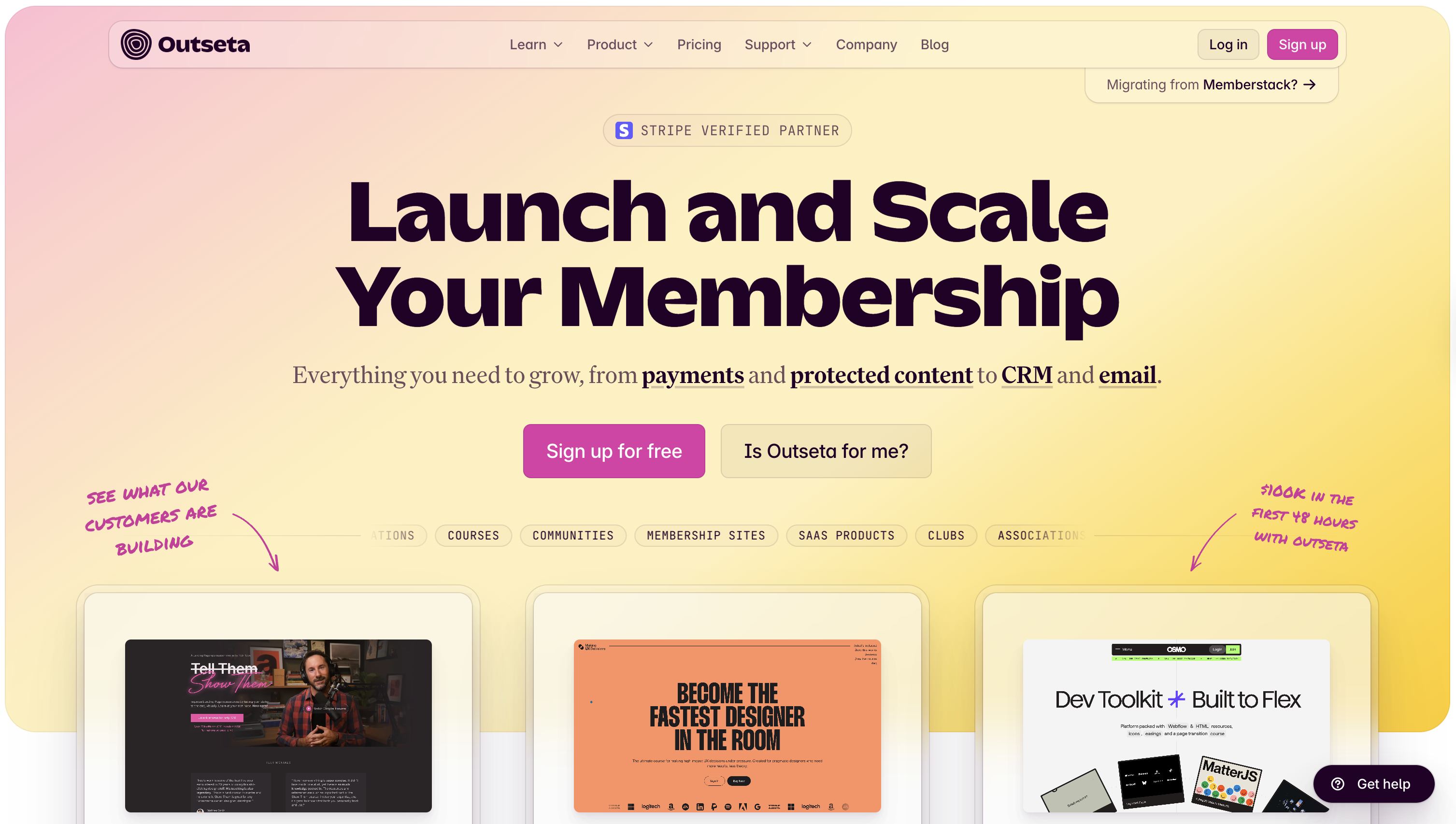 Outseta, wild apricot alternatives