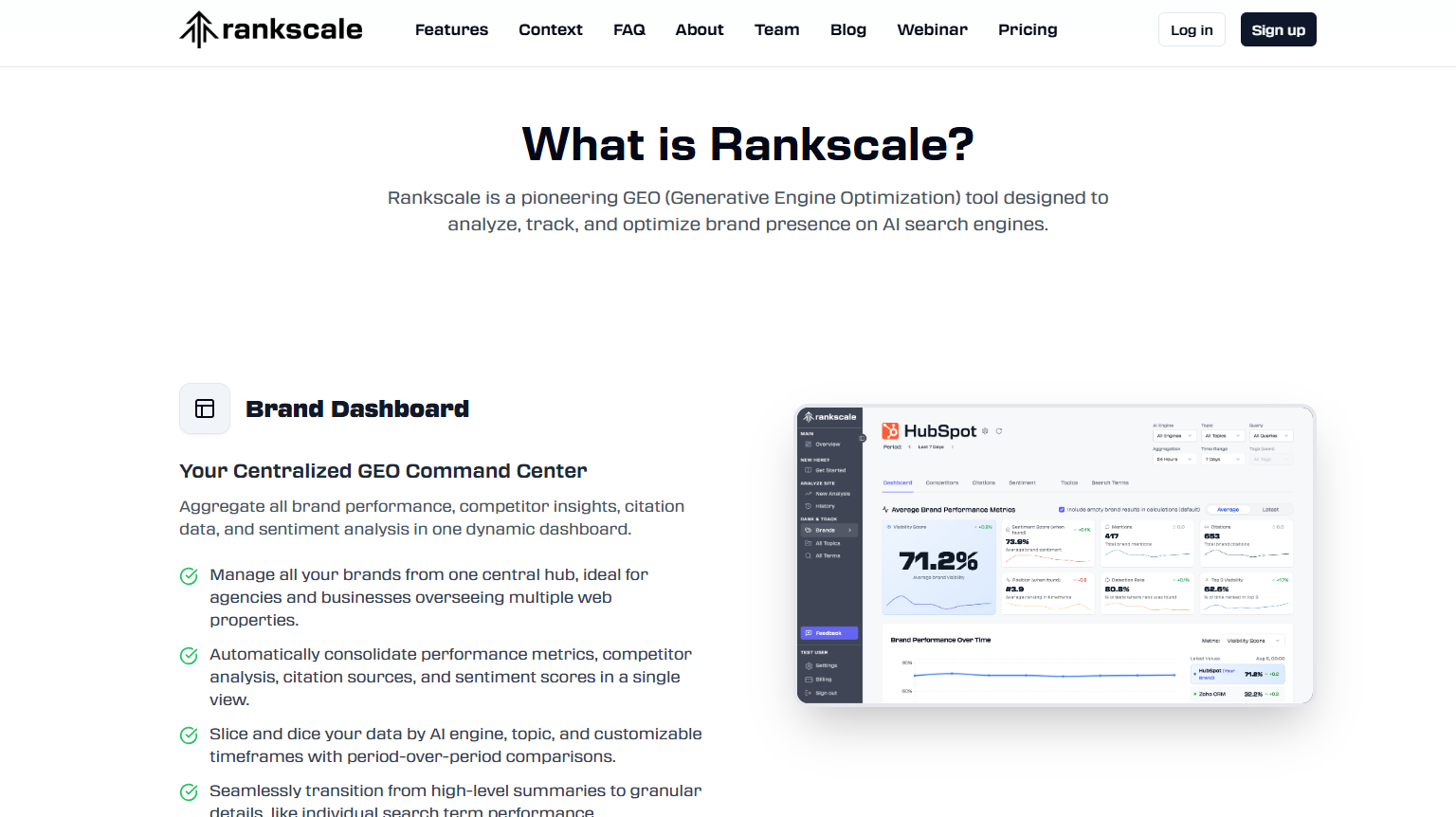 Peek.ai alternatives-Rankscale.ai home page