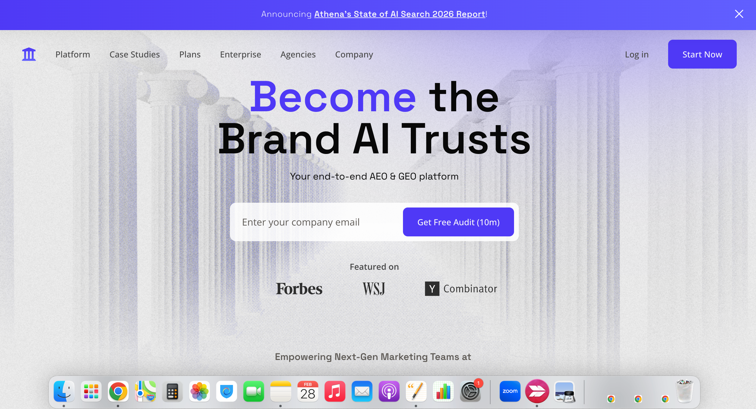 Scrunch AI alternatives-AthenaHQ home page