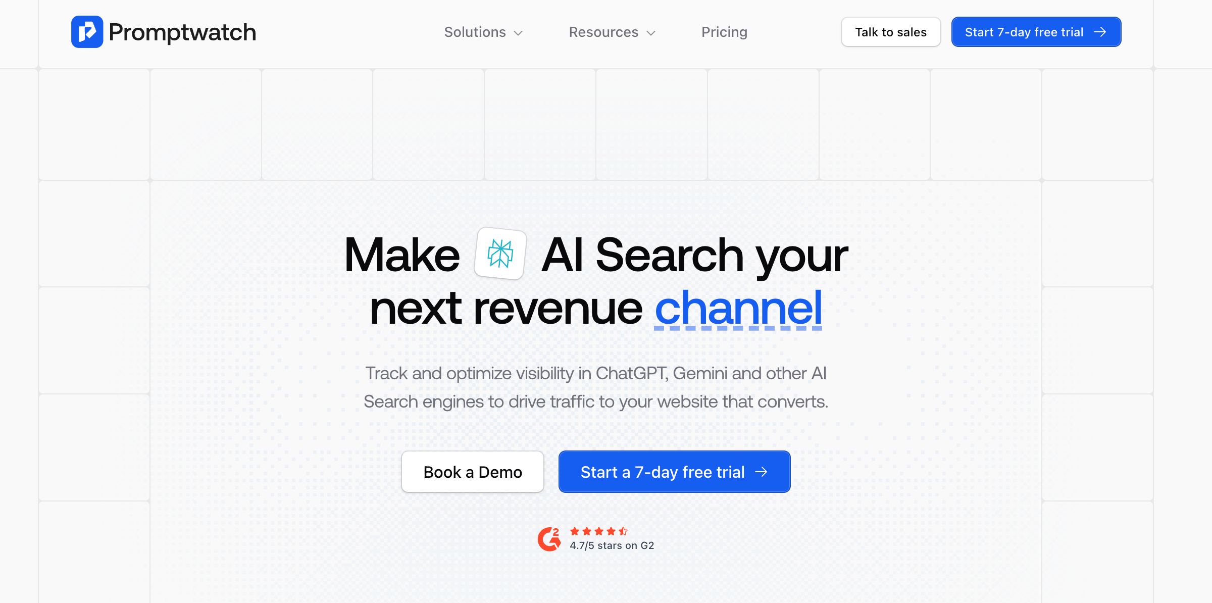 Scrunch AI alternatives-PromptWatch home page