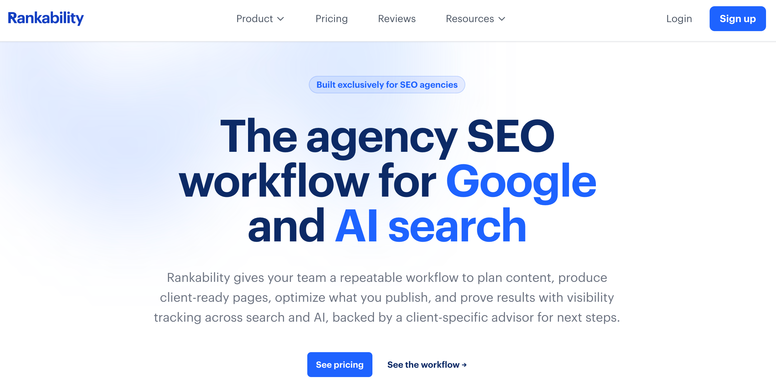 Scrunch AI alternatives-Rankability home page