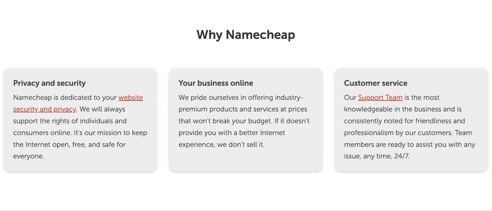 Why choose Namecheap
