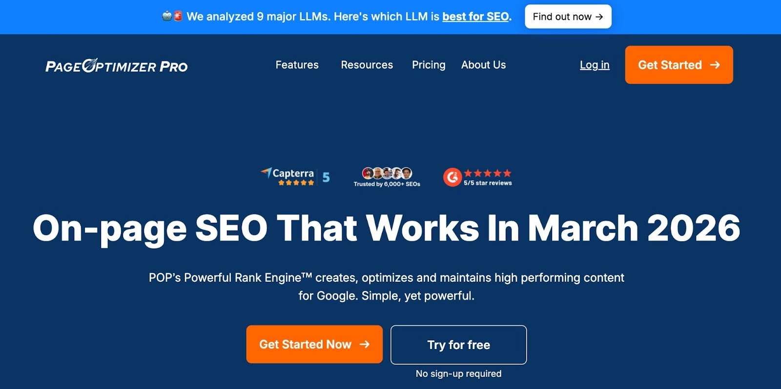 Best AI content optimization tools - PageOptimizer Pro e home page