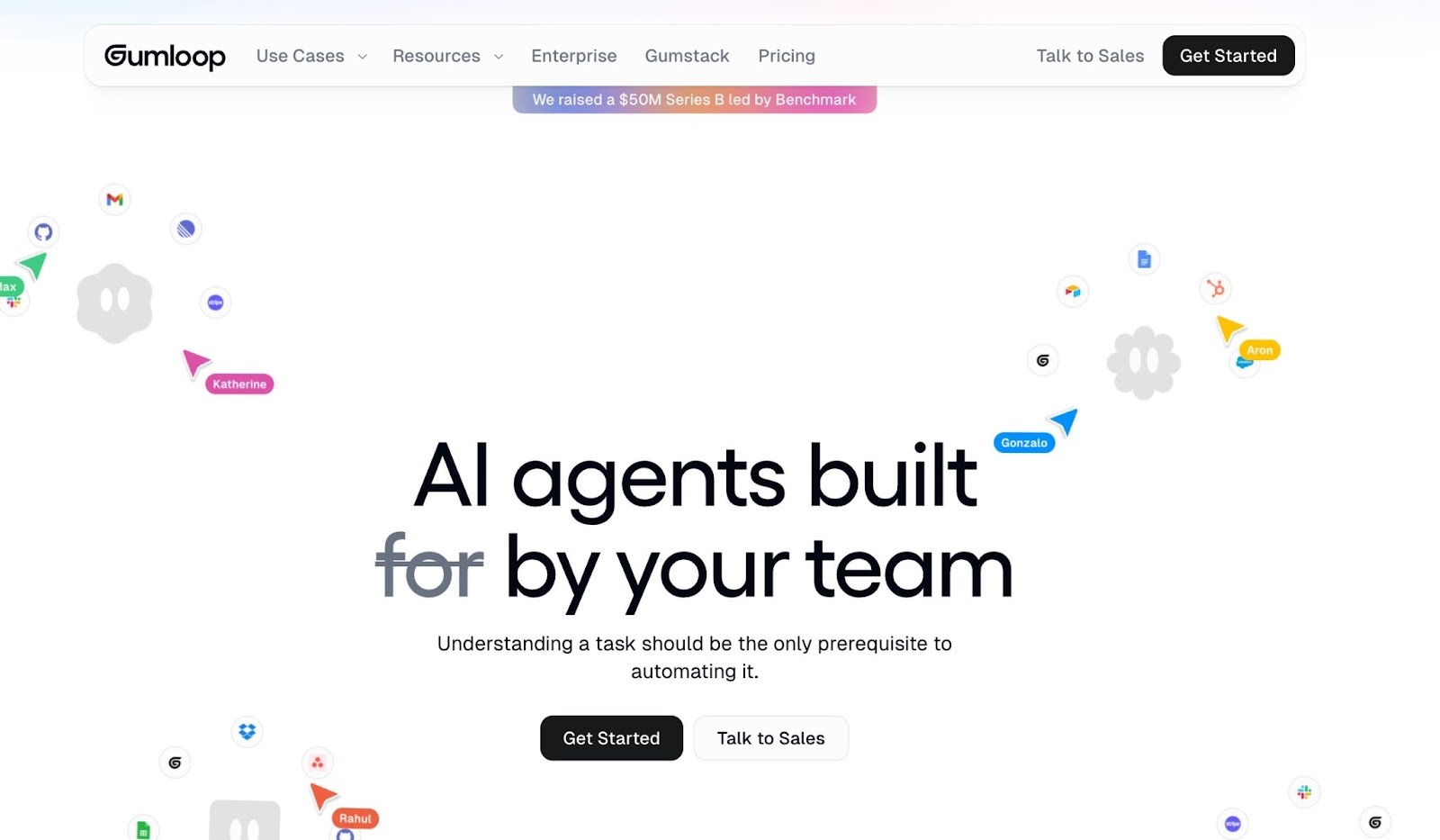Best AI Marketing Tools - Gumloop home page