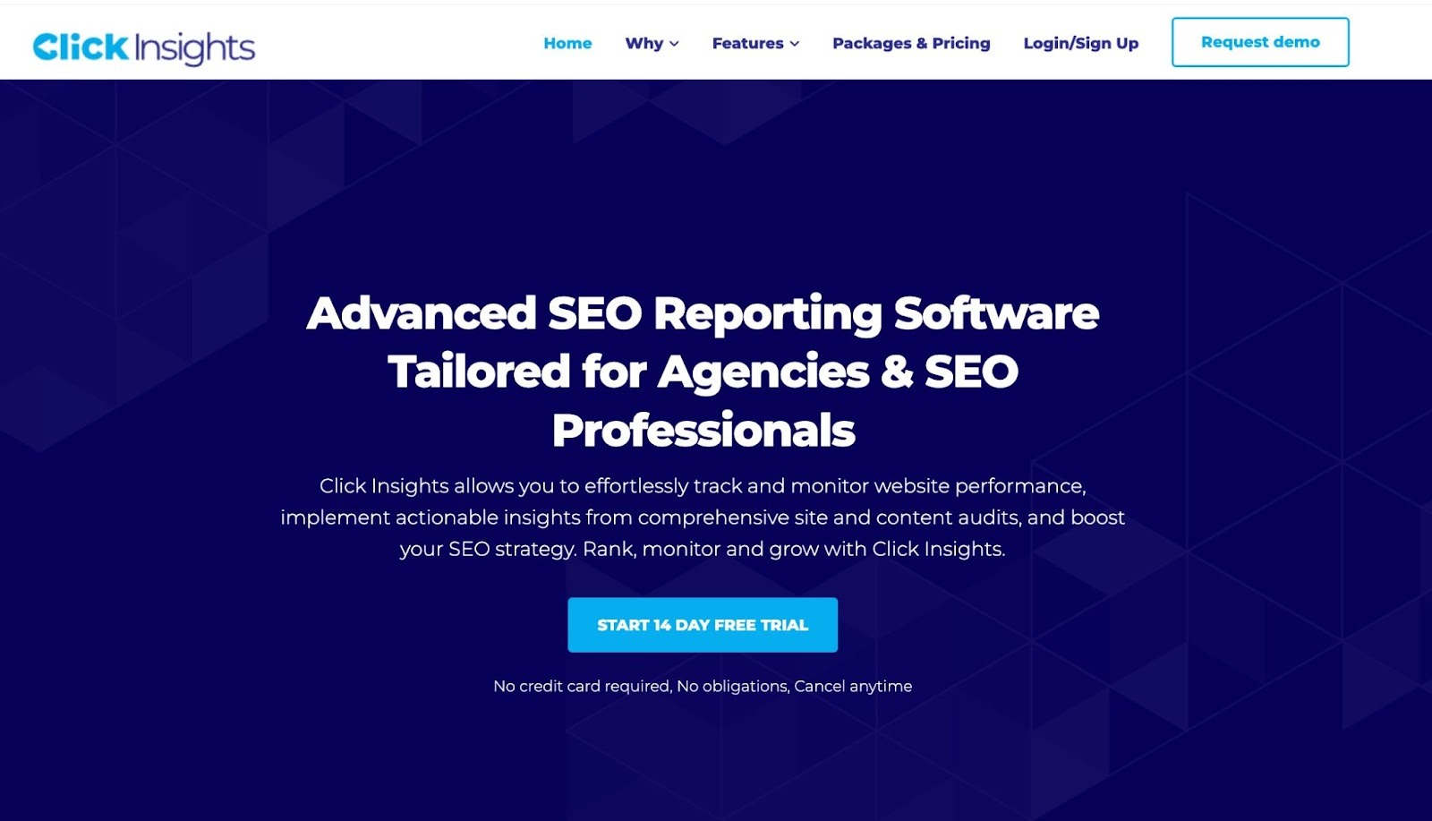 ClickInsights home page