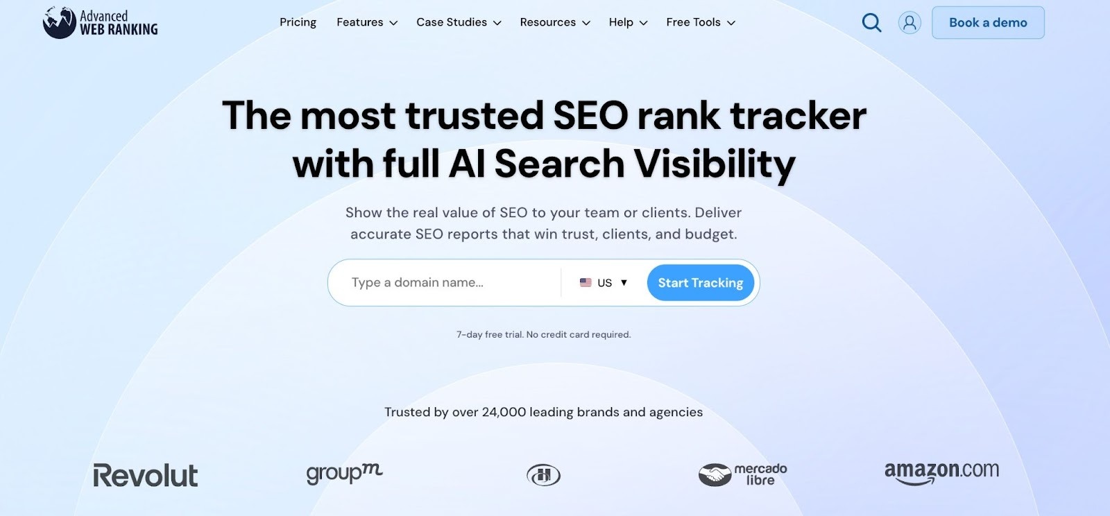 Advanced Web Ranking home page