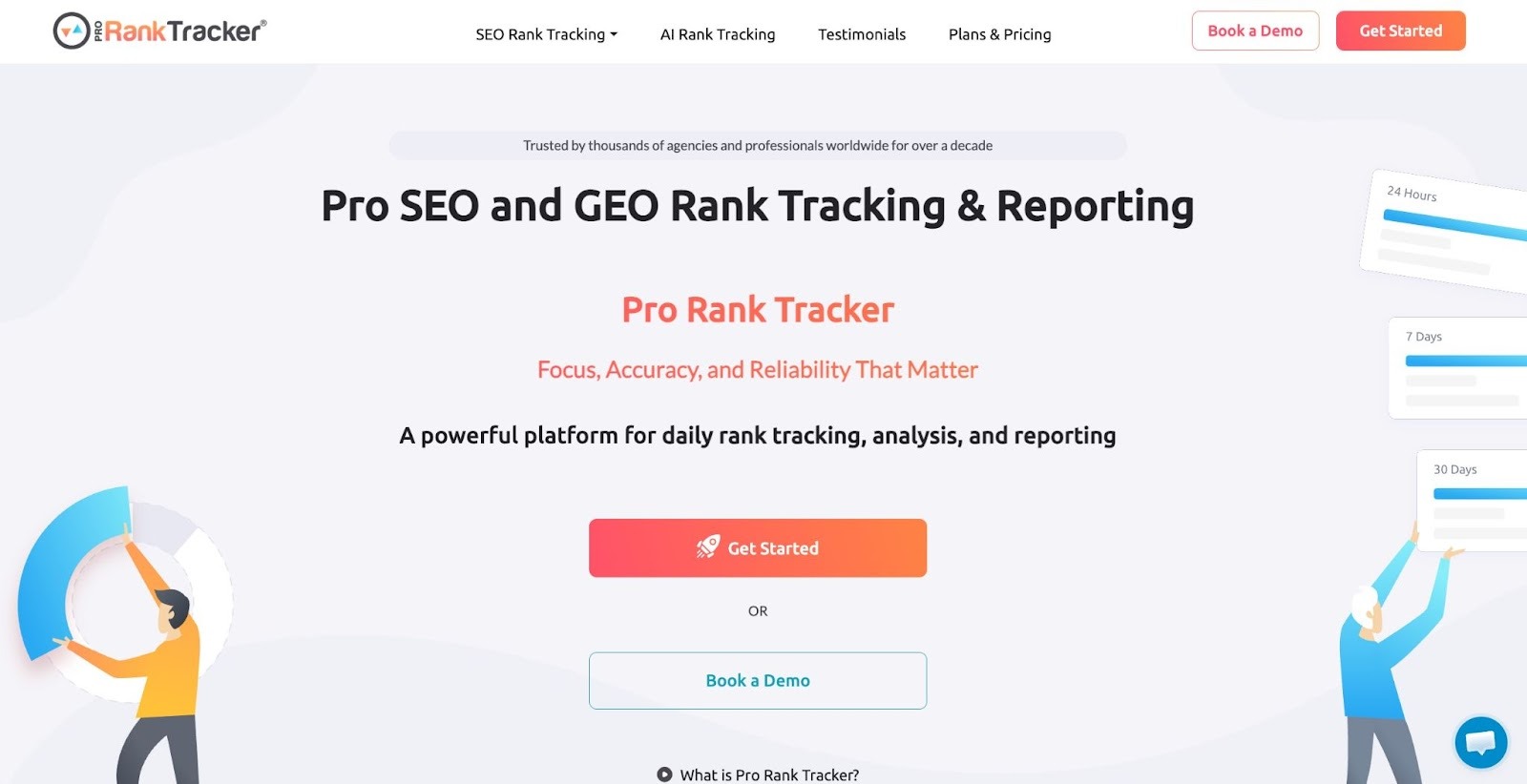 Pro Rank Tracker home page