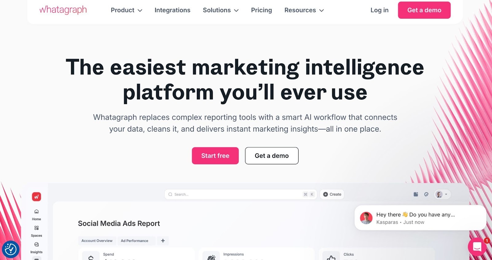 Whatagraph home page